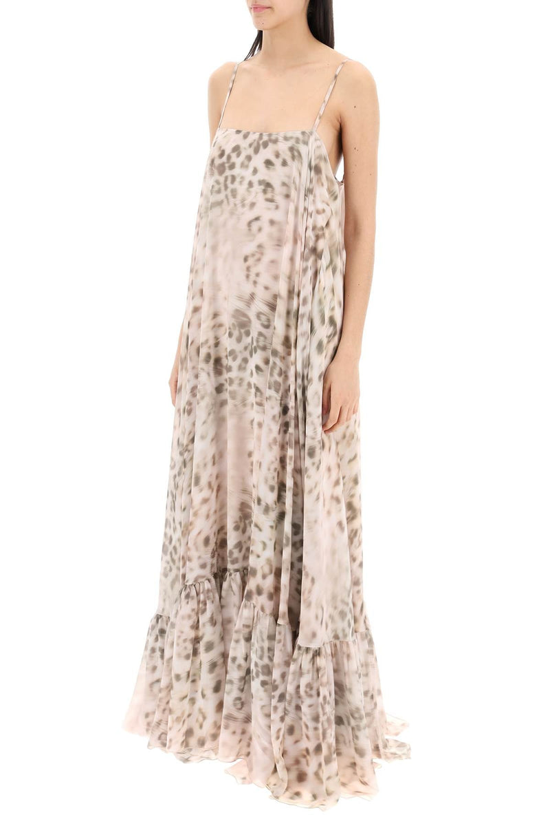 Rotate Maxi Dress With Ruffle At The-women > clothing > dresses > maxi-Rotate-Urbanheer