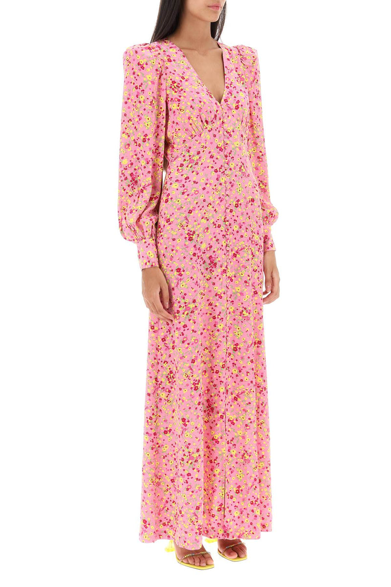 Rotate maxi shirt dress with bouffant sleeves-women > clothing > dresses > maxi-Rotate-36-Pink-Urbanheer