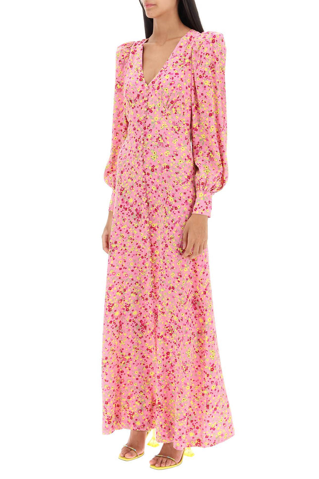 Rotate maxi shirt dress with bouffant sleeves-women > clothing > dresses > maxi-Rotate-36-Pink-Urbanheer