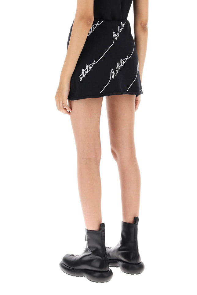 Rotate sequined logo knit skort-women > clothing > skirts > mini-Rotate-38-Black-Urbanheer