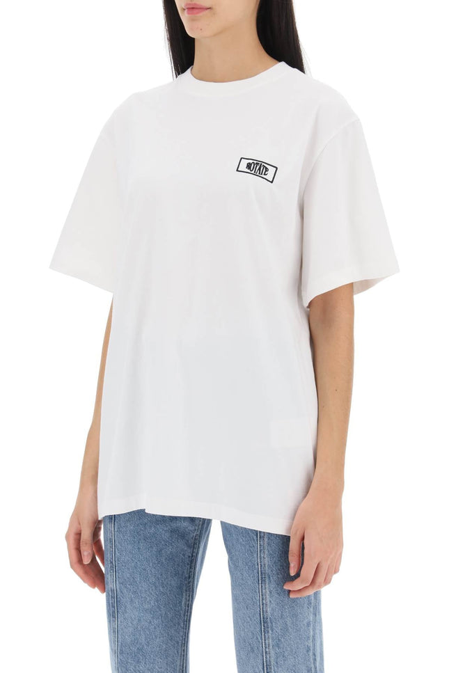 Rotate t-shirt with logo embroidery-women > clothing > topwear-Rotate-Urbanheer