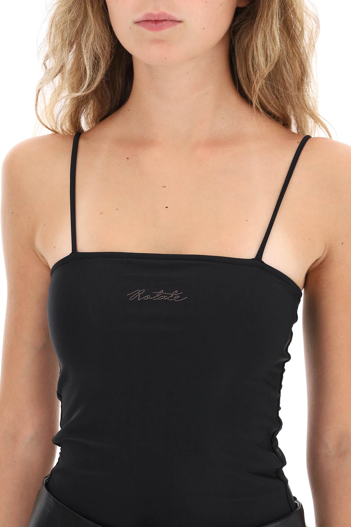 Rotate thin strap jersey bodysuit-women > clothing > tops-Rotate-36-Black-Urbanheer