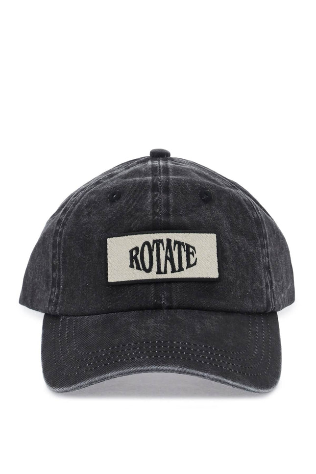 Rotate baseball cap with logo patch