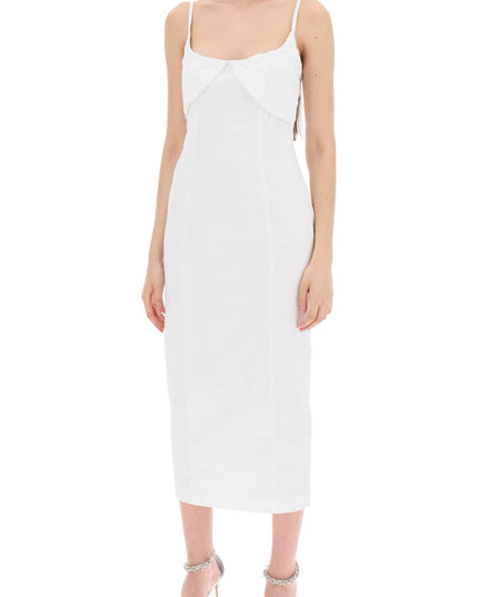 Rotate midi dress with ruffles