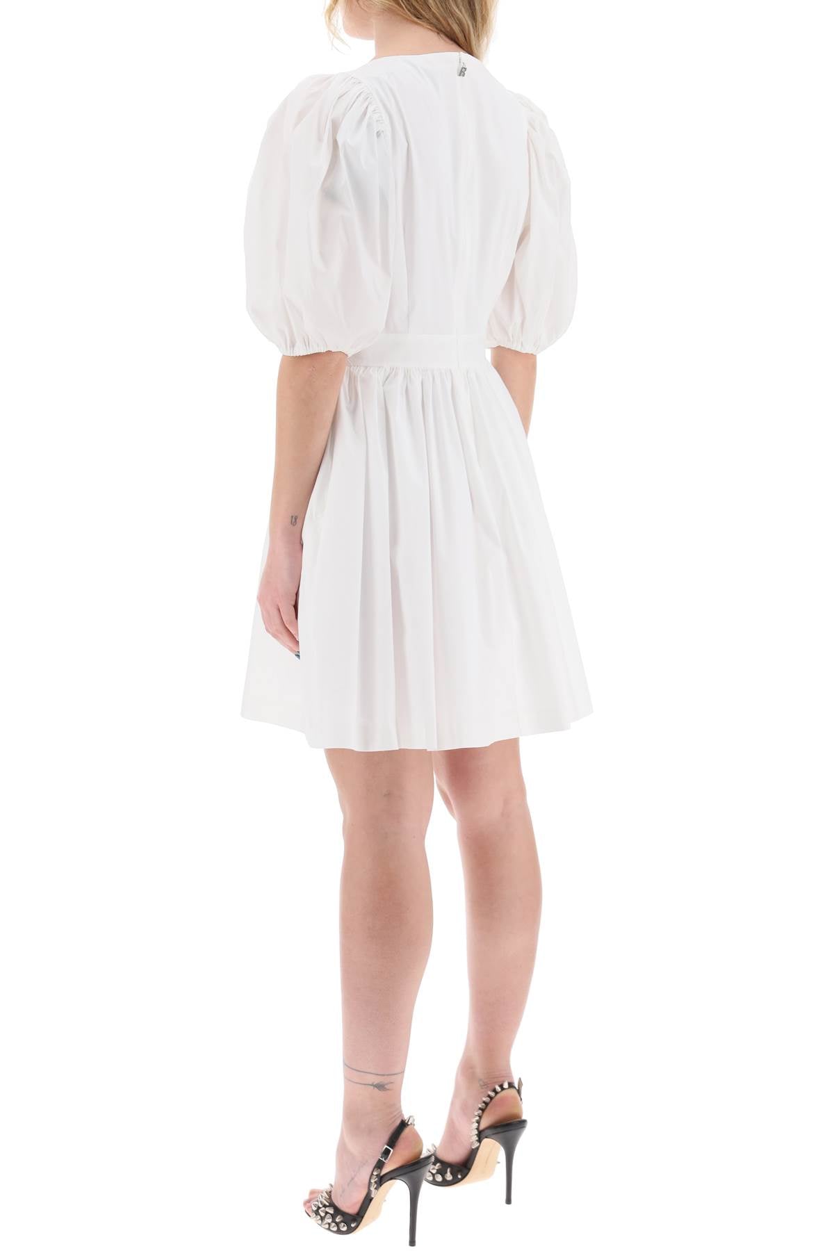 Rotate mini dress with balloon sleeves and cut-out details-women > clothing > dresses > mini-Rotate-Urbanheer