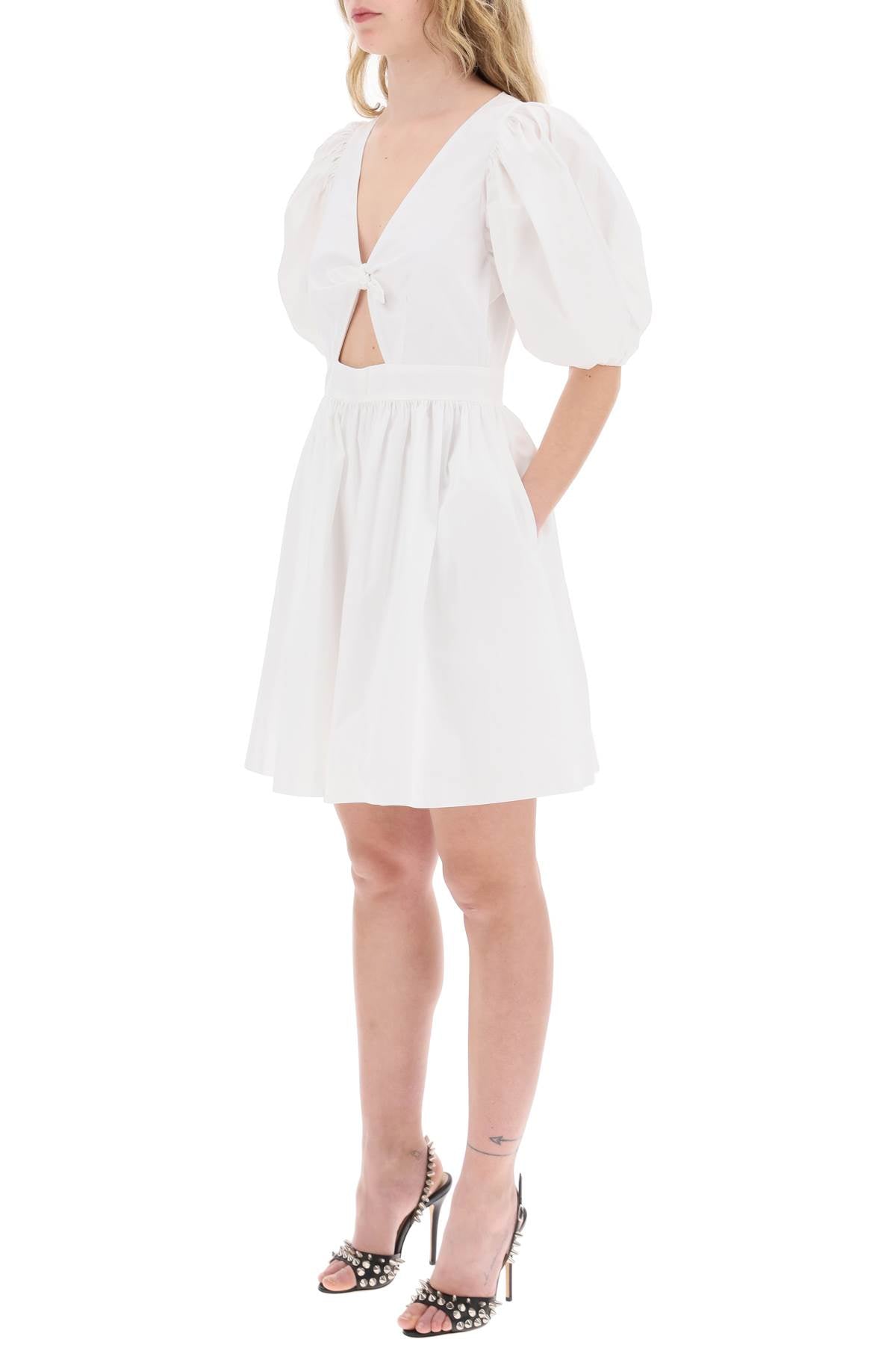 Rotate mini dress with balloon sleeves and cut-out details-women > clothing > dresses > mini-Rotate-Urbanheer