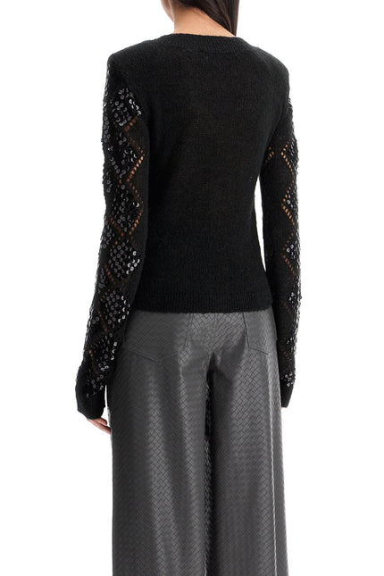 Rotate perforated cardigan with