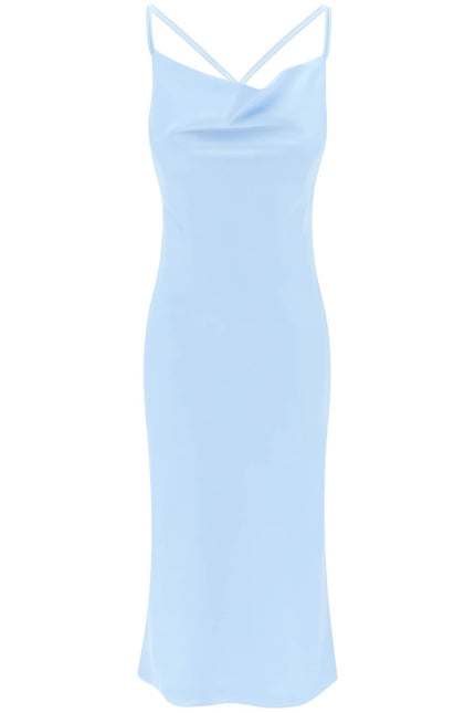 Rotate satin midi slip dress for a