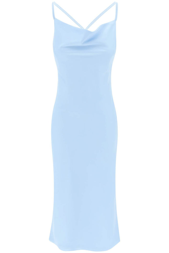 Rotate satin midi slip dress for a