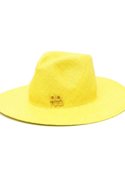 RUSLAN BAGINSKIY Hats Yellow-women > accessories > scarves hats & gloves-Ruslan Baginskiy-XS-Yellow-Urbanheer