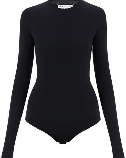 Black Maison Margiela Second Skin Long Sleeve Bodysuit-Maison Margiela-Black-42-Urbanheer