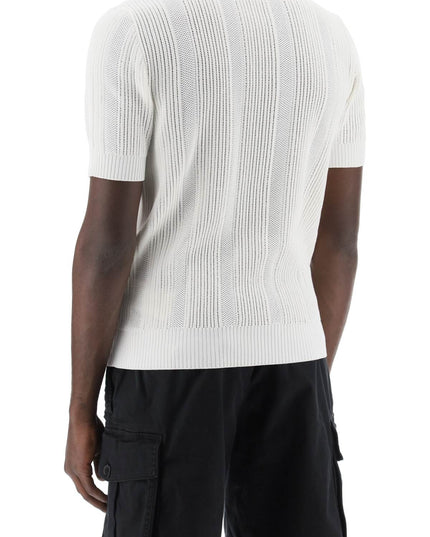 Dsquared2 perforated knit polo shirt