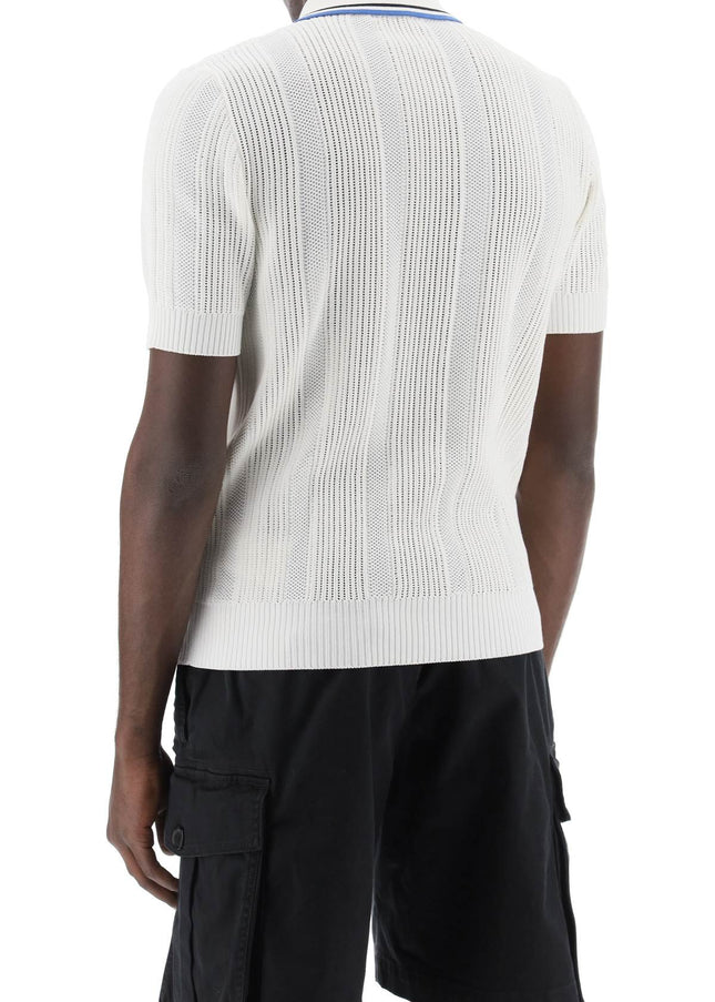 Dsquared2 perforated knit polo shirt