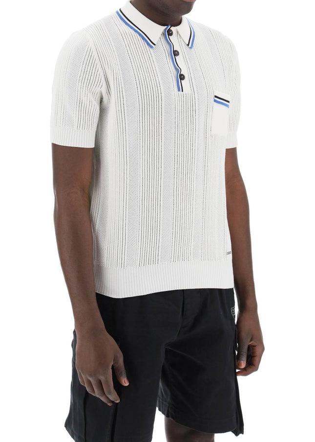 Dsquared2 perforated knit polo shirt