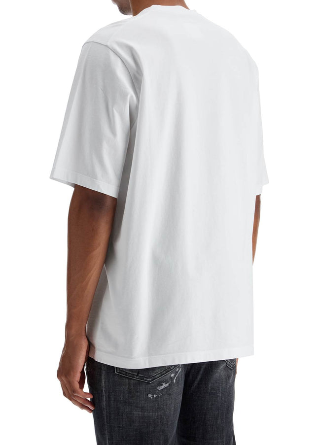 Dsquared2 white cotton t-shirt with dsq2 logo