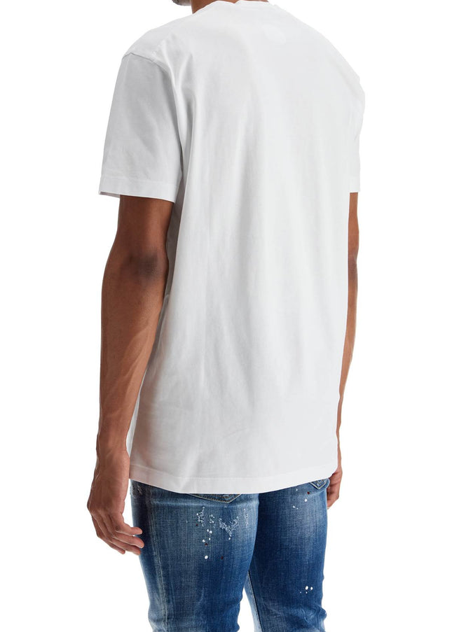 Dsquared2 white cotton t-shirt with embroidered logo