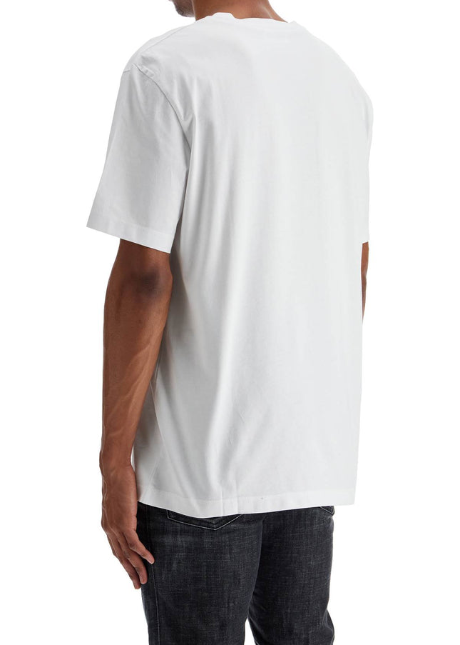 Dsquared2 white cotton t-shirt with embroidered logo