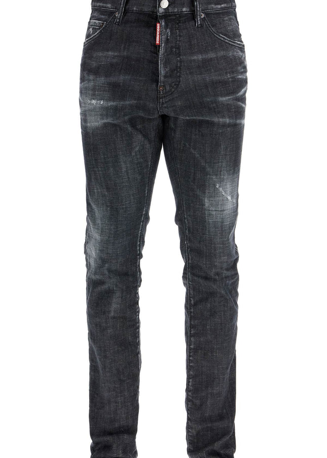 Dsquared2 cool guy black cotton jeans with faded effect