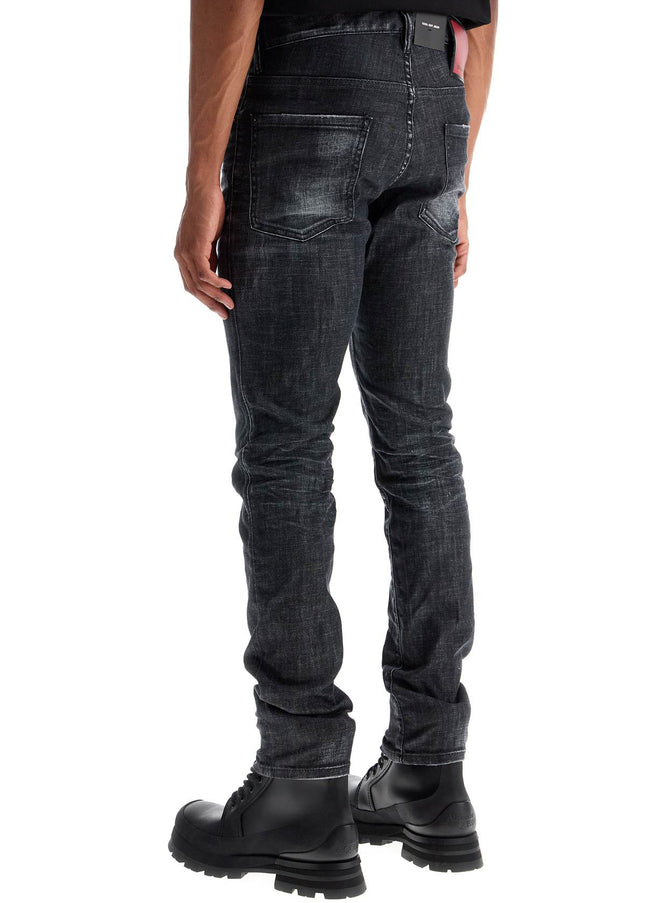 Dsquared2 cool guy black cotton jeans with faded effect