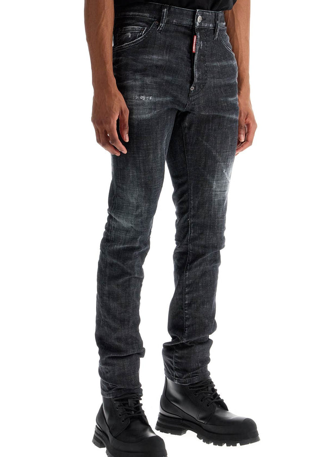 Dsquared2 cool guy black cotton jeans with faded effect