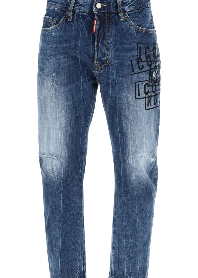 Dsquared2 "dark wash icon stamps bro jeans in