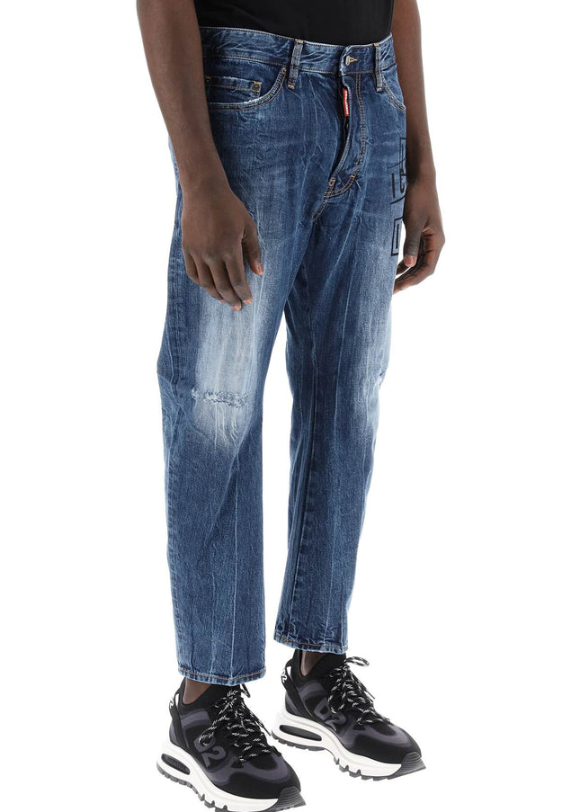 Dsquared2 "dark wash icon stamps bro jeans in