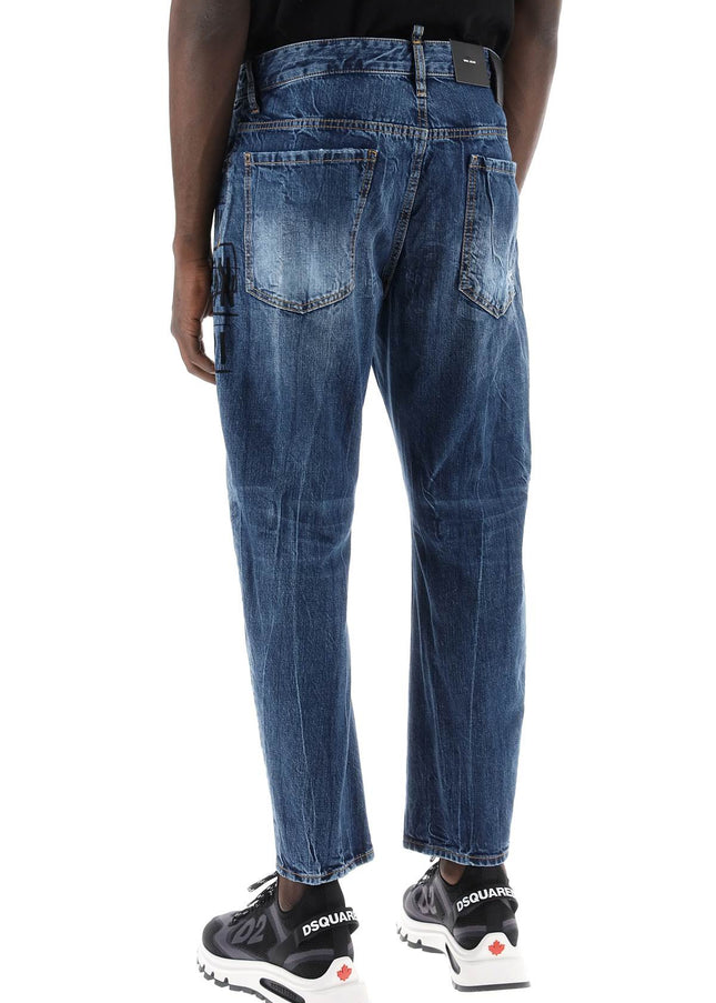 Dsquared2 "dark wash icon stamps bro jeans in