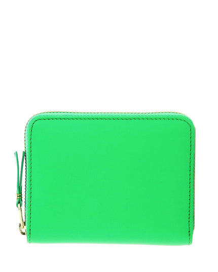 Green Comme Des Garcons Wallet Leather Zip Cardholder-Comme Des Garcons Wallet-Green-os-Urbanheer