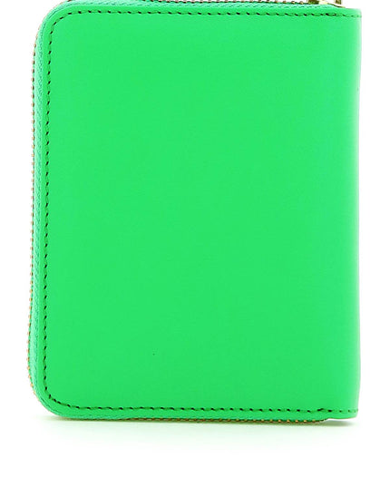 Green Comme Des Garcons Wallet Leather Zip Cardholder-Comme Des Garcons Wallet-Green-os-Urbanheer