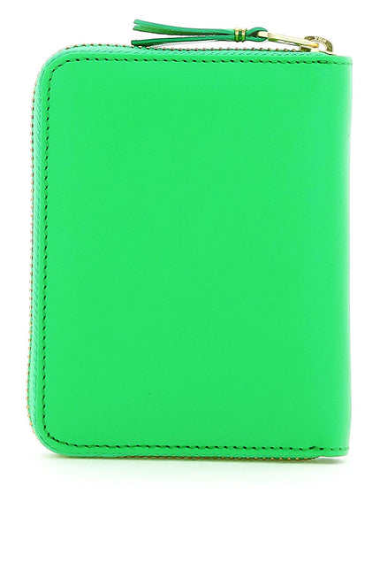 Green Comme Des Garcons Wallet Leather Zip Cardholder-Comme Des Garcons Wallet-Green-os-Urbanheer