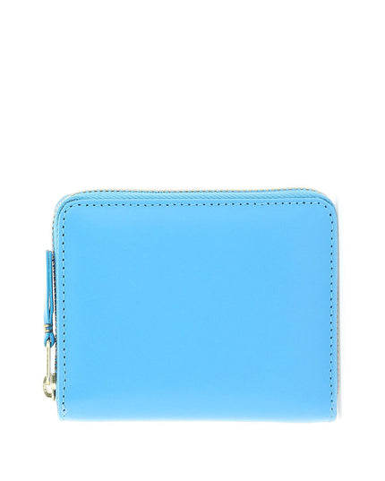 Blue Comme Des Garcons Wallet Leather Zip Cardholder-Comme Des Garcons Wallet-Blue-os-Urbanheer