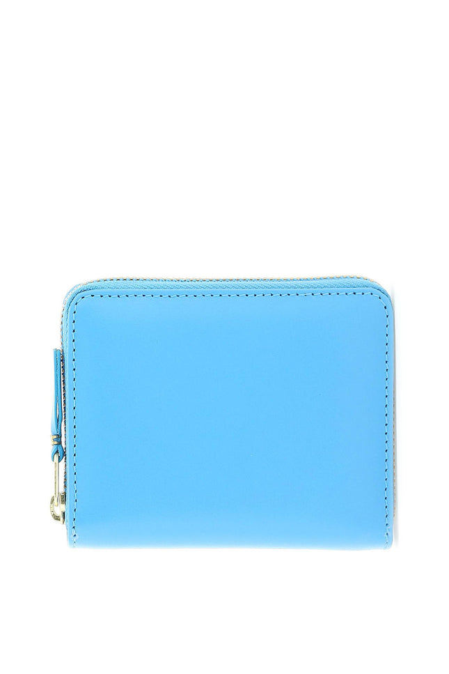 Blue Comme Des Garcons Wallet Leather Zip Cardholder-Comme Des Garcons Wallet-Blue-os-Urbanheer