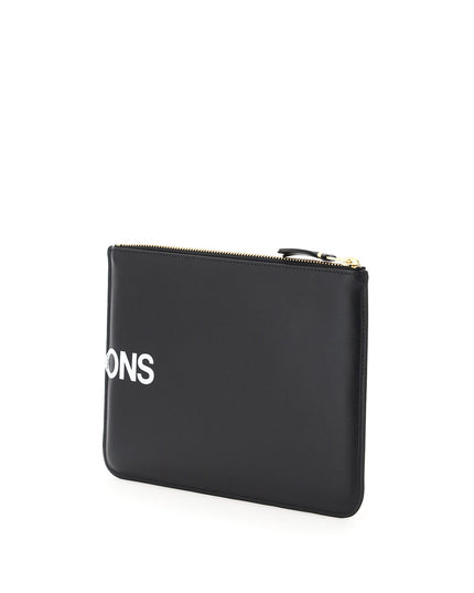 Comme Des Garcons Wallet leather pouch with logo