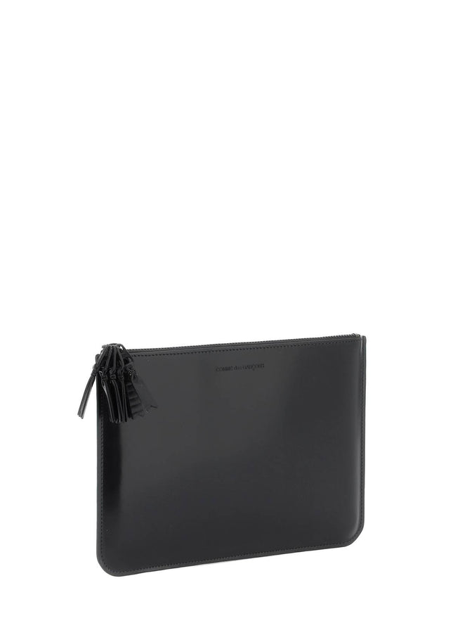 Comme Des Garcons Wallet brushed leather multi-zip pouch with