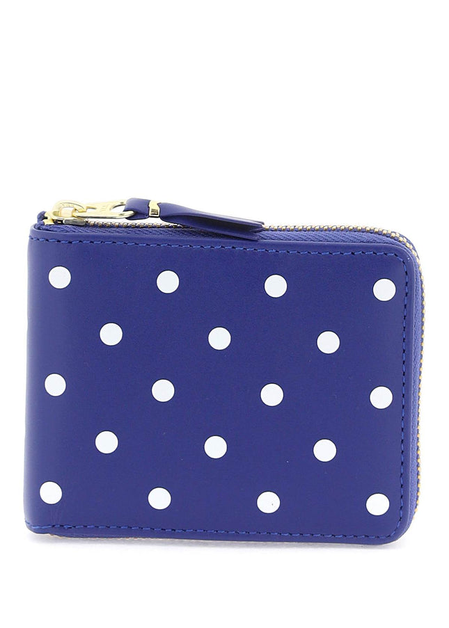 Comme Des Garcons Wallet polka dot zip around wallet with