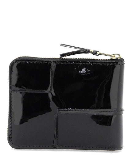 Comme Des Garcons Wallet zip around patent leather wallet with zipper