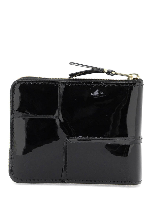 Comme Des Garcons Wallet zip around patent leather wallet with zipper