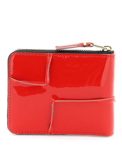 Comme Des Garcons Wallet zip around patent leather wallet with zipper