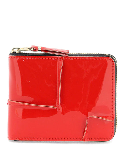 Comme Des Garcons Wallet zip around patent leather wallet with zipper