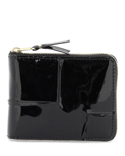 Comme Des Garcons Wallet zip around patent leather wallet with zipper