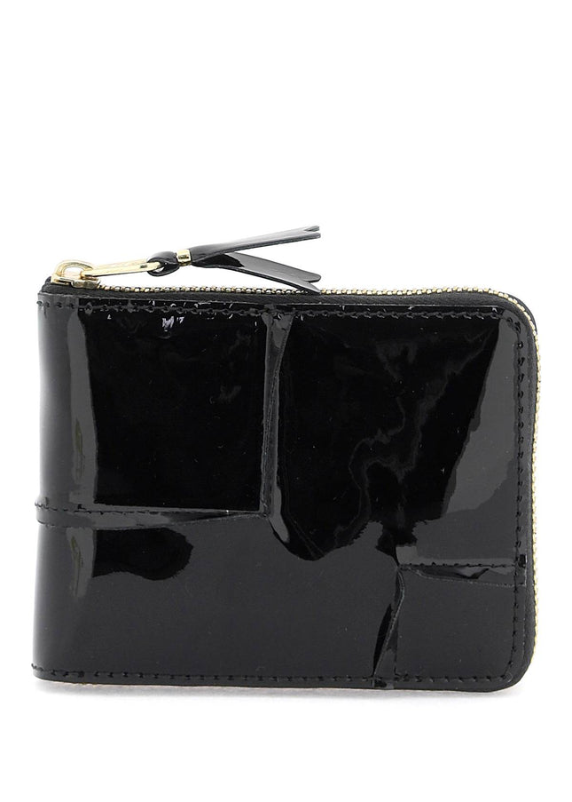 Comme Des Garcons Wallet zip around patent leather wallet with zipper