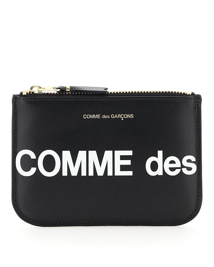 Comme Des Garcons Wallet Huge Logo Pouch Black-Comme Des Garcons Wallet-Black-os-Urbanheer