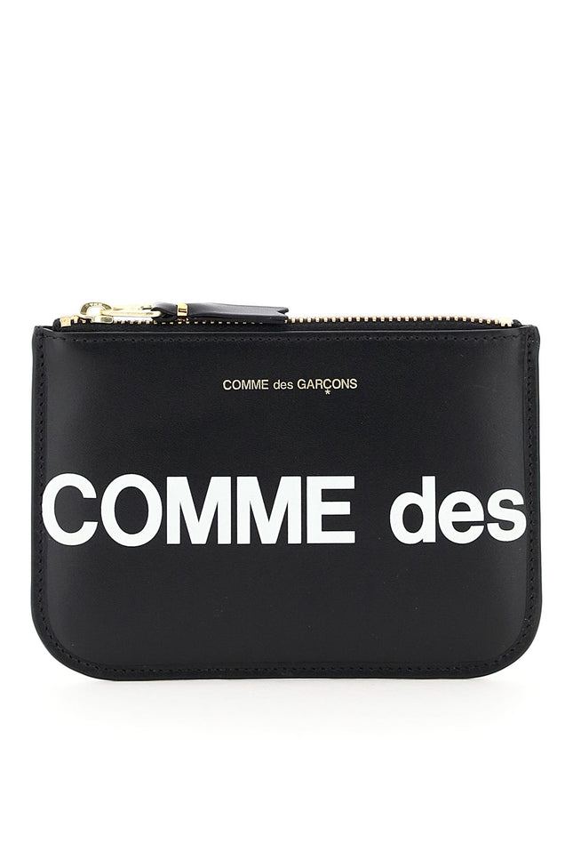 Comme Des Garcons Wallet Huge Logo Pouch Black-Comme Des Garcons Wallet-Black-os-Urbanheer