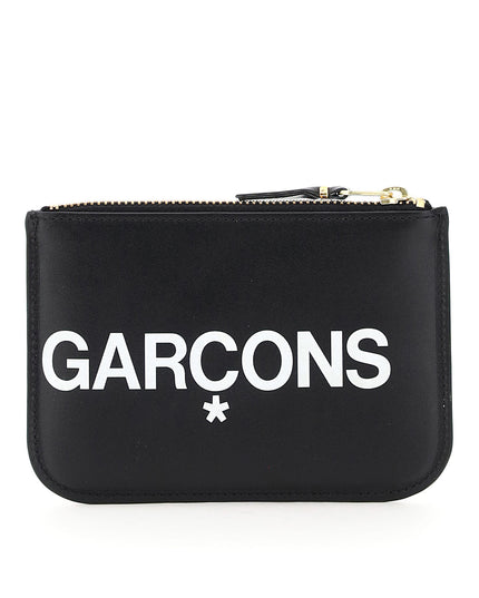 Comme Des Garcons Wallet Huge Logo Pouch Black-Comme Des Garcons Wallet-Black-os-Urbanheer