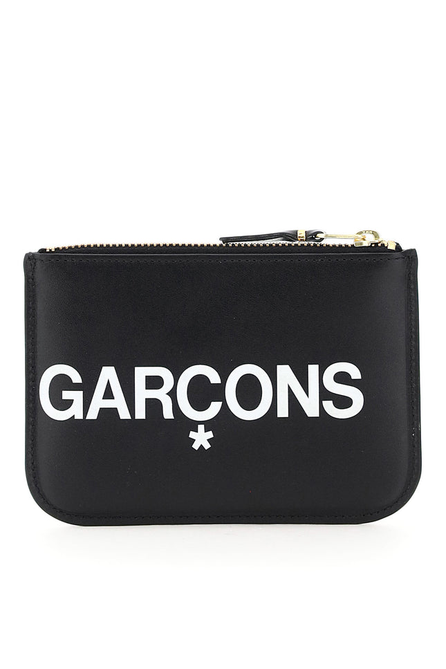 Comme Des Garcons Wallet Huge Logo Pouch Black-Comme Des Garcons Wallet-Black-os-Urbanheer