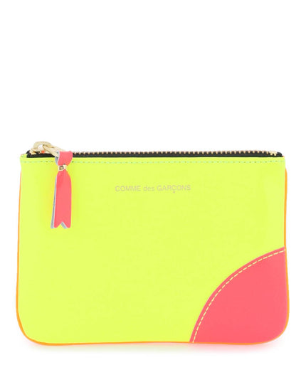 Comme Des Garcons Wallet fluo mini pouch