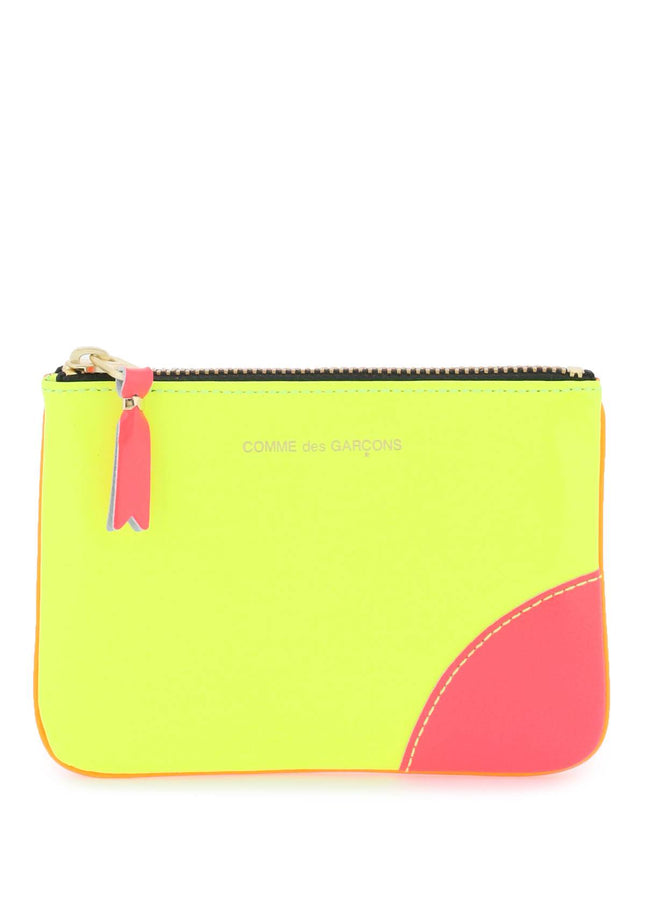 Comme Des Garcons Wallet fluo mini pouch