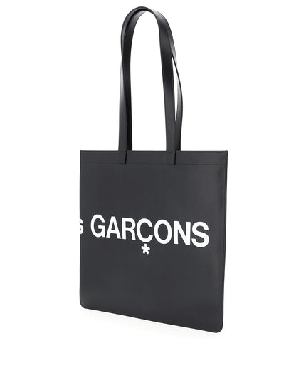 Comme Des Garcons Wallet leather tote bag with logo