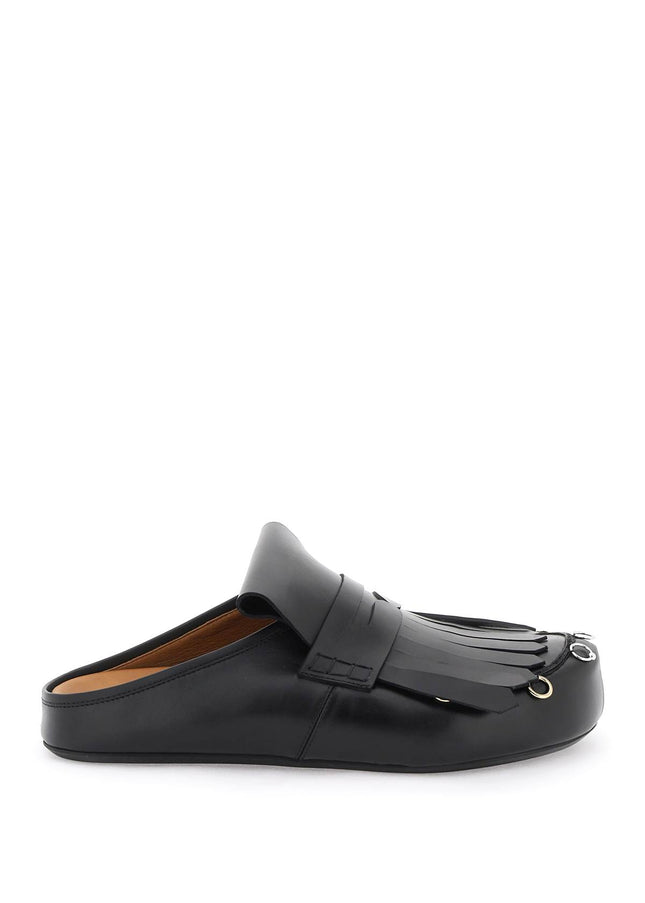 Marni leather clogs with bangs and piercings