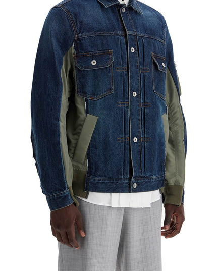 Sacai denim and nylon jacket for men